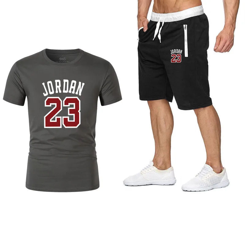 

New Fashion Sportsuit and Tee Shirt Set Mens T Shirt Shorts + Short Pants Men Summer Tracksuit Men Casual Brand Tee Shirts 2019