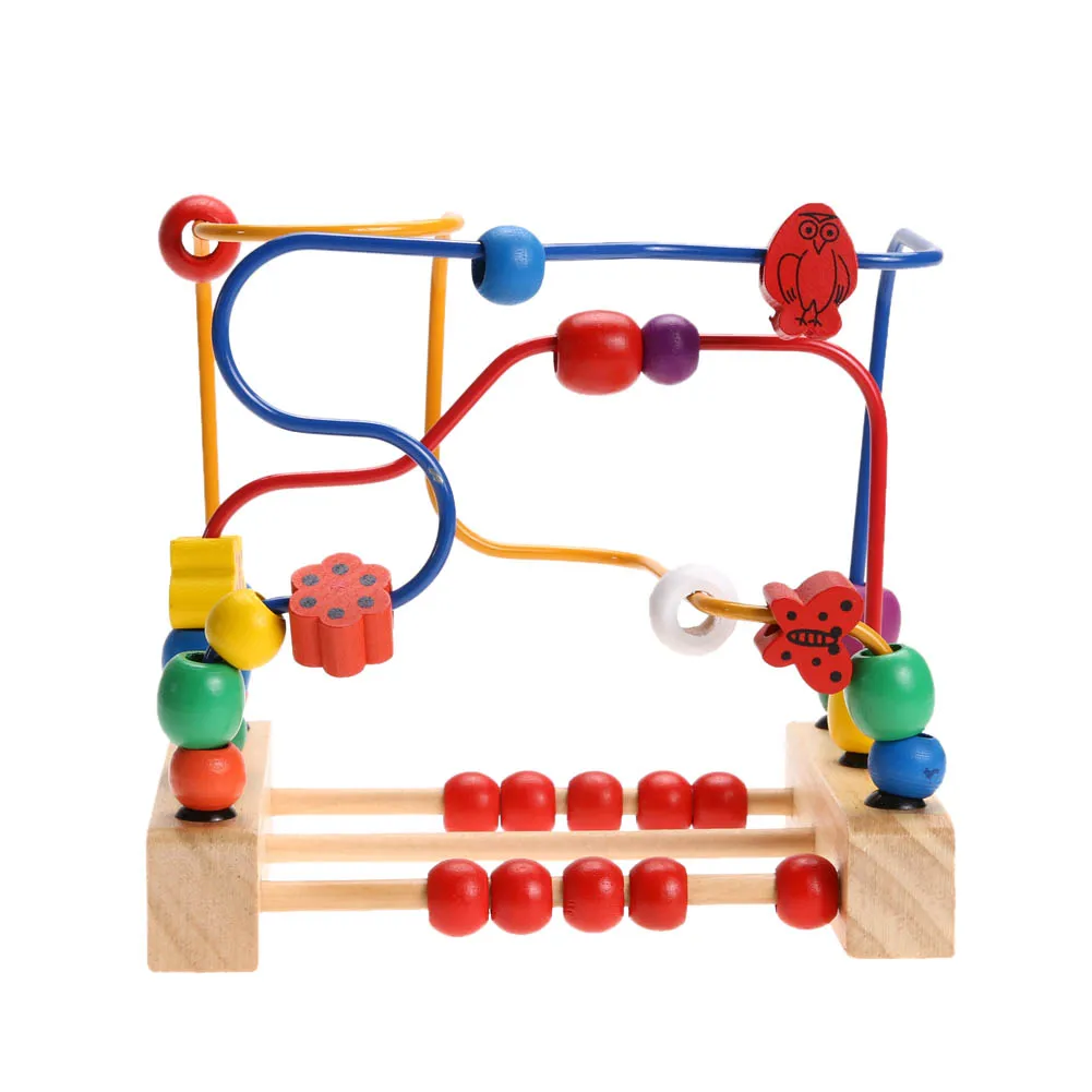 Baby font b Toy b font Wooden font b Toy b font Wooden Bead Maze Child