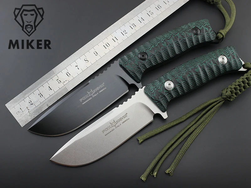 

MIKER New Hunting knife High quality foxFX-131 Straight knife D2 fixed blade 60 HRC micarta handle pocket survival tactical knif