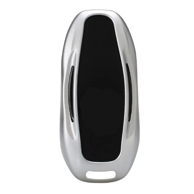 Luxury Aluminum Metal Alloy Car Key Fob Pocket Ring Case Cover Holder For Tesla Model X|Футляр для автомобильного ключа|