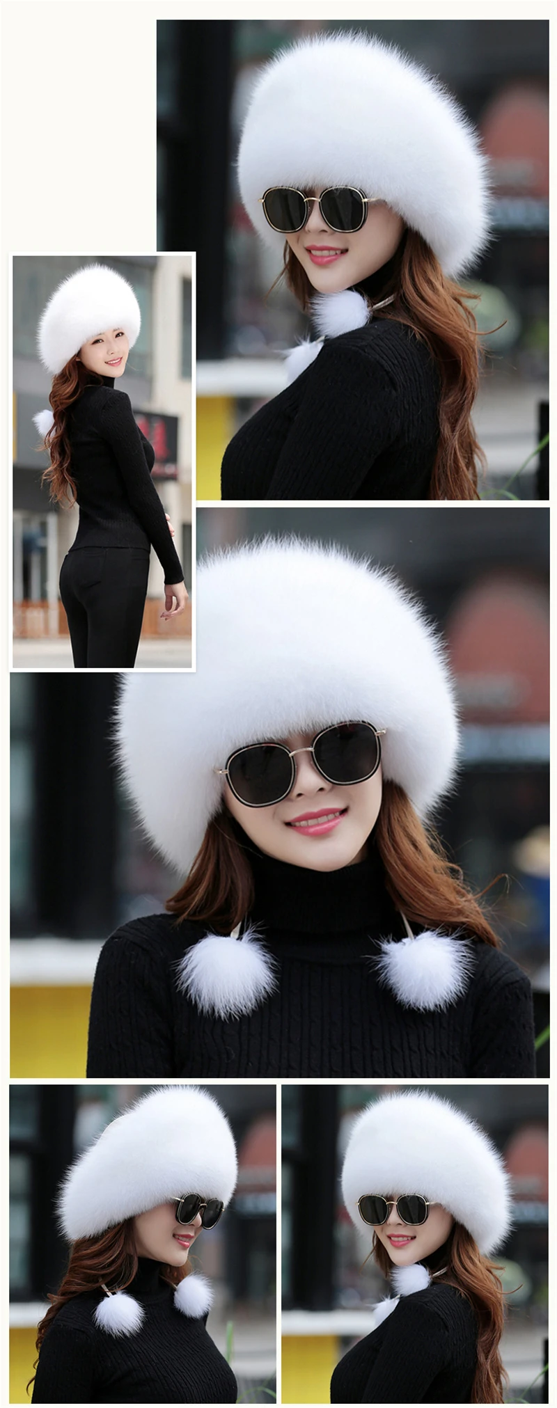 IANLAN, женские шапки с натуральным мехом лисы, зимние, уличные, теплые, ветрозащитные, верхняя шапка, русский стиль, Натуральная овечья кожа, шапки IL00249