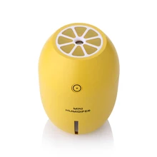 New Lemon Mini Portable Ultrasonic Humidifier Essential Oil Diffuser LED Light Air Purifier Mist Maker For Home Office