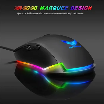 

Wired Gaming Mouse 6 Buttons Backlight USB Mouse For Gamers Wired Mice For Computer Laptop 4800dpi Mechanical Macros Define Game