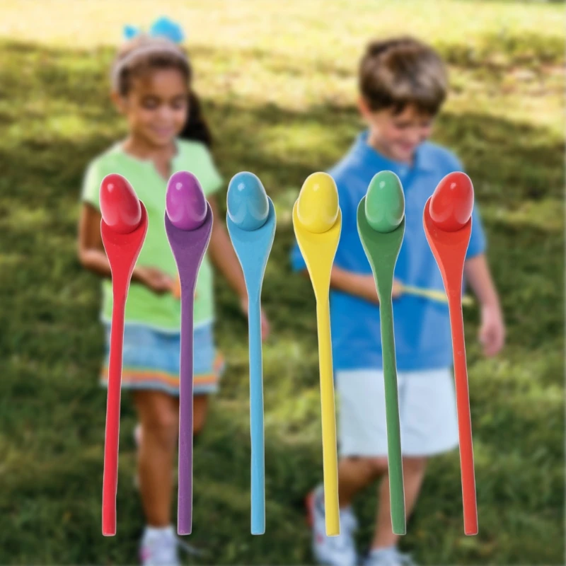 Promo  2018 Fancy Style New 6PCS Balance Spoon Care Ball Outdoor Sports Multiplayer School Game Toys For F