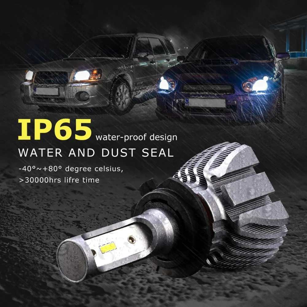 Oslamp H7 Автомобильный светодиодный фары для авто светильник 50 Вт 8000lm 6500 к с чипом CSP