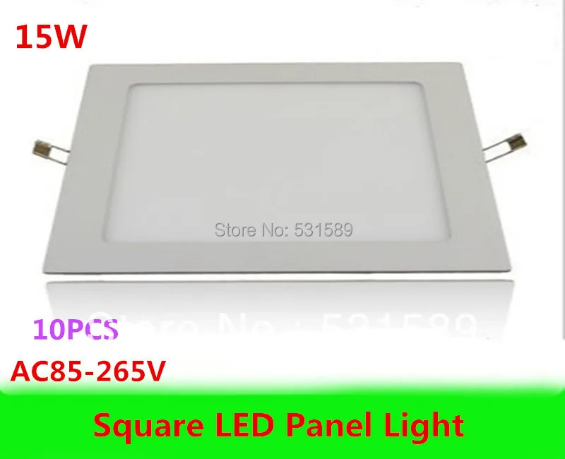 

DHL 10pcs/Lot 15W Led Panel Light Square Led ceiling Light 220v 110v For Home Garden Party Living Bed Room