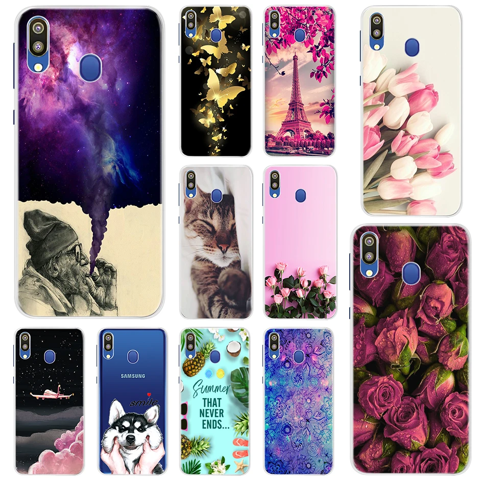 Cute Case For Samsung M20 M10 Back Cover Soft Silicone Phone bumper Galaxy M205F M205 SM-M105F | Мобильные телефоны и