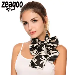 Zeagoo 2018 шелковый шарф Для женщин бандана мода ретро Стиль Длинные Атласные шифон чувство волосы шарф sjaal bufanda