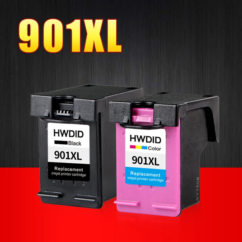 2PK 901 Cartridge Replacement for HP 901 XL Ink Cartridges for Officejet 4500 J4500 J4540