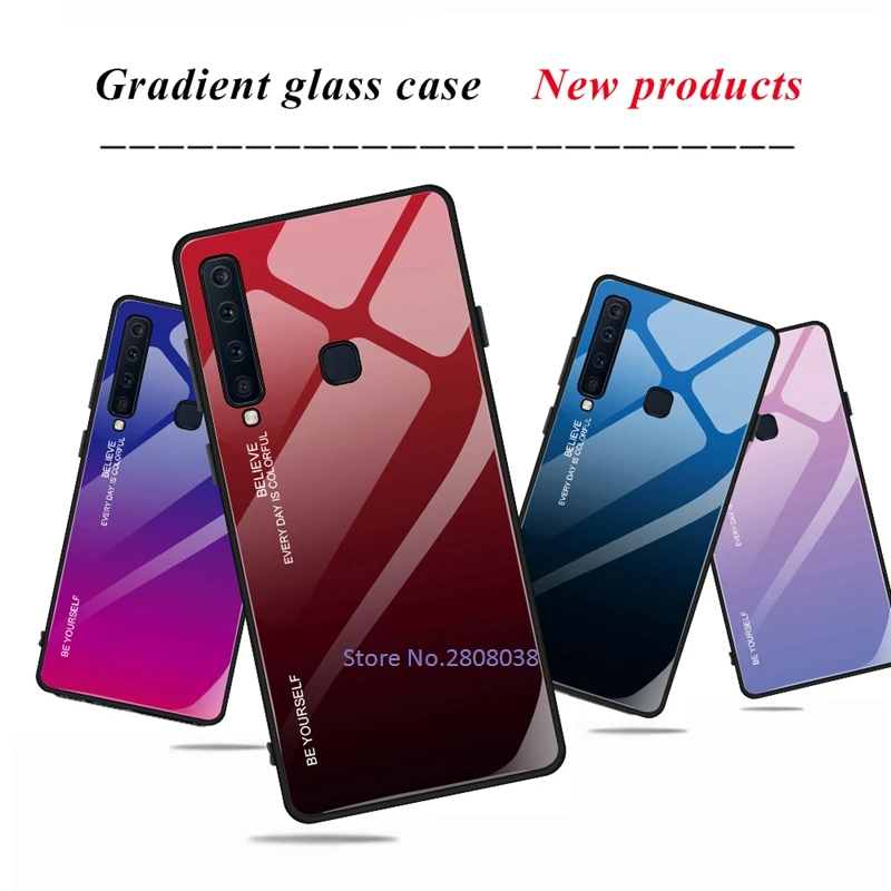 GerTong задняя крышка из закаленного стекла для Samsung Galaxy J4 J6 Plus J8 A9S A7 A6 A8 A9 2018 A5 2017