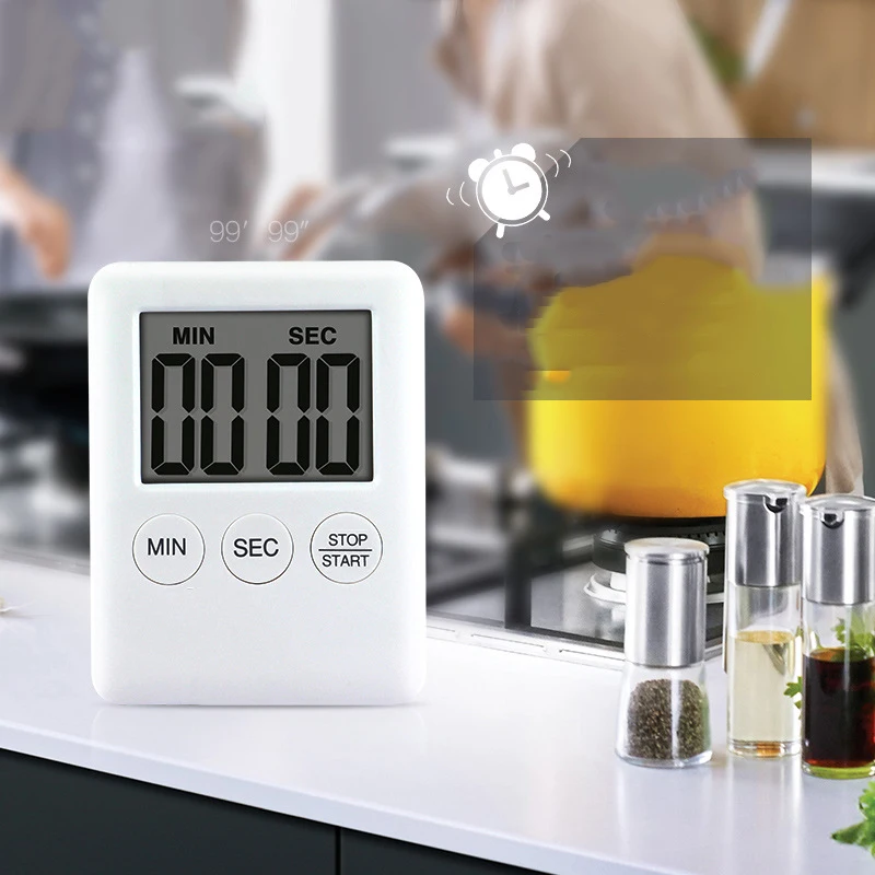 Large LCD Digital Timers Kitchen Timer Square Cooking Timer Count Up