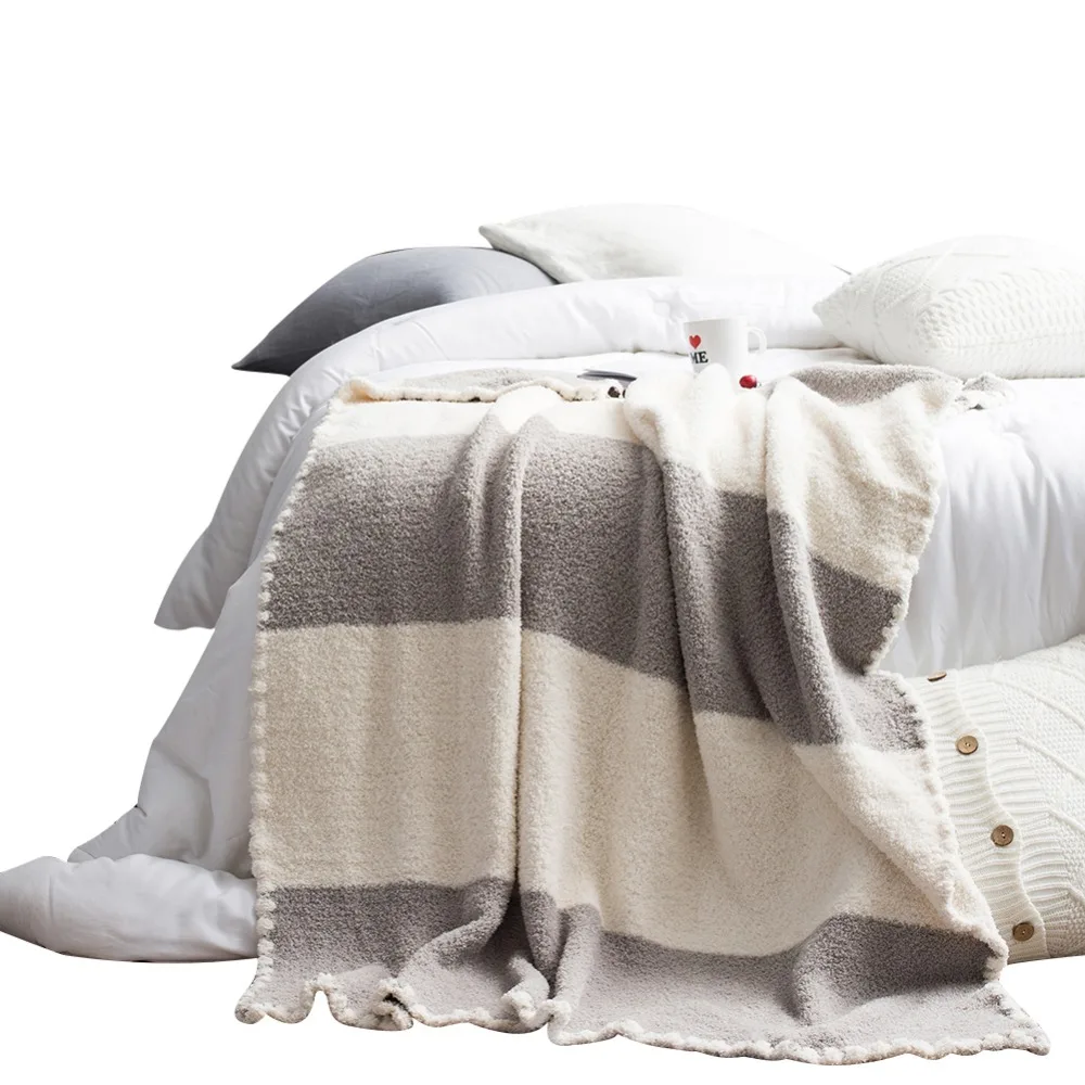 

March 8 Hot Super Warm Soft Blankets Throw on Sofa/Bed/Plane Travel patchwork solid Bedspread Weighted March 8 on Sofa