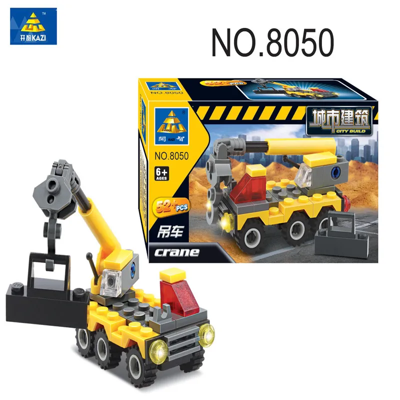 KAZI 8050 Crane Construction Series Mini Building Blocks Toys For Kids Brinquedos Blocks Compatible With Major Brand Baby Toys baby-brick : image KAZI 8050 Crane Construction Series Mini Building Blocks Toys For Kids Brinquedos Blocks Compatible With Major Brand Baby Toys baby-brick