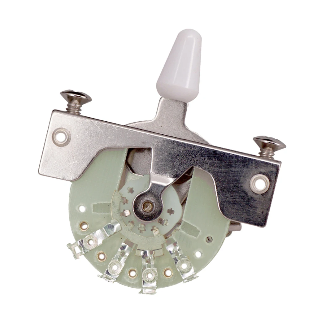 

High-end 3 Way Pickup Selector Tone Switch with White Knob for Telecaster TL Electric Guitar Silver