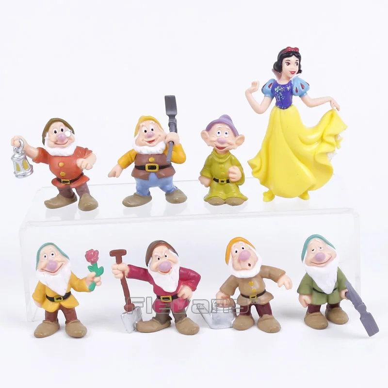新白雪姫と七人の小人pvcフィギュアおもちゃケーキトッパー子供のおもちゃのギフト8ピース セット Seven Dwarfs Snow Whitefigure Toy Aliexpress