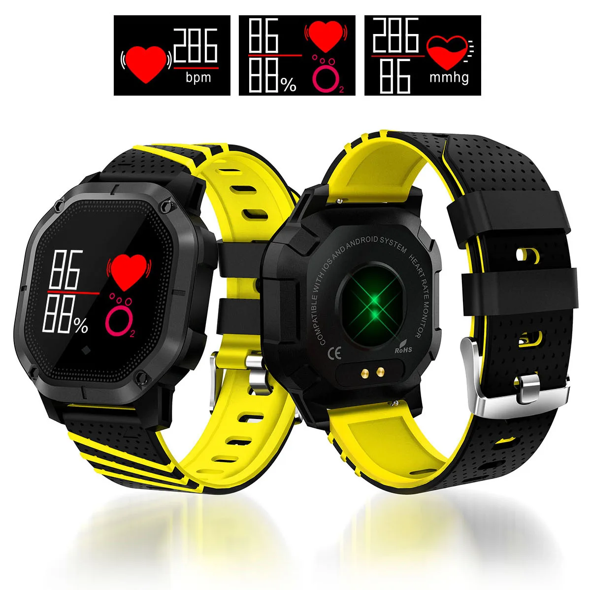 

OLED Smart Watch Bracelet Blood Pressure Heart Rate Monitor For Iphone X 6 7 8 Plus For Huawei XIaomi Android Not Mi band 2 3