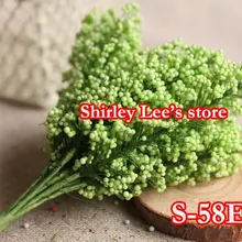 144 гроздья = 1728 шт. мини вереск букет в зеленый, цветочные аксессуары( экспресс