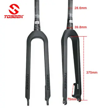 

TOSEEK Carbon 27.5/29" Bike Fork MTB Bicycle Tapared Fork Mountain Bike Brake Forks Bicicleta Accessorie Fork 26" Super Light