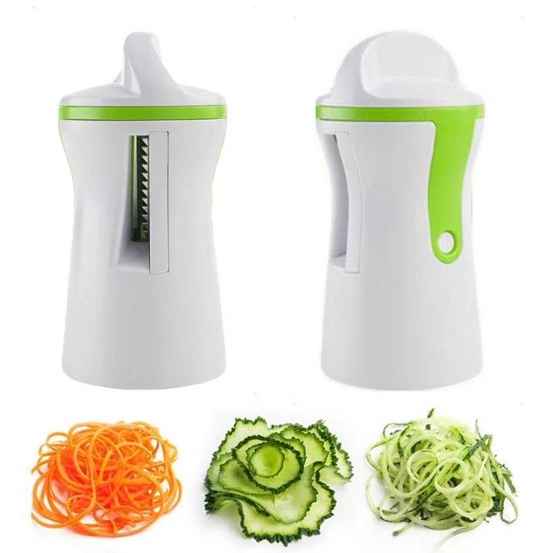 

ABS+Stainless Steel Carrot Cucumber Slicer Spiral Funnel Vegetable Grater Chopper Vegetable Spiral Blade Cutter Kitchen Gadget