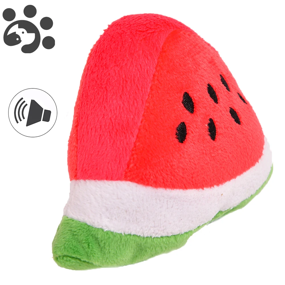

Plush Cats Chew Toy for Small Dogs Puppy Squeak Spike Pet Toys Fruit Interactive Treat Dog Products For Dogs Toy Squeaker TY0059