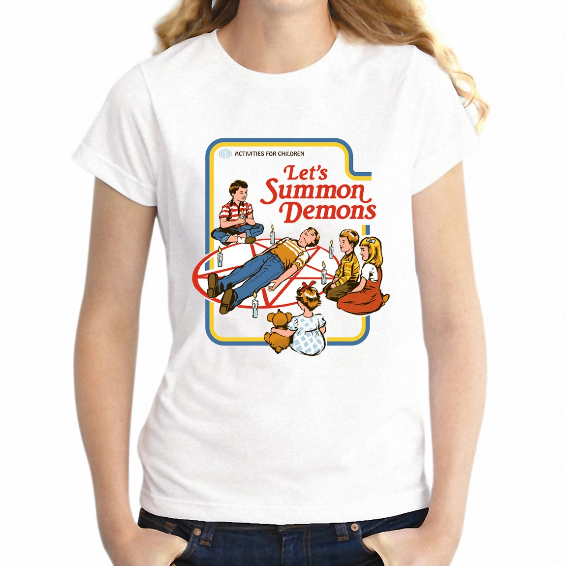 Women's T Shirt Let's Sacrifice Toby Funny Dark Humor Retro 80s Artsy Girl's Teein TShirts