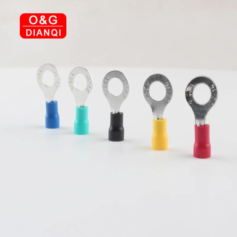 

RV5.5-6 50/100pcs Terminators Ring Insulated Terminal Cable Crimp Wire Terminal for AWG12-10