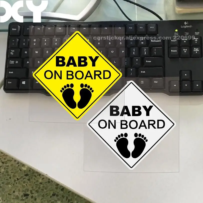 XY Baby on Board Baby in Car 반사 유형 재미 있는 자동차 스티커 트럭 자동차 모터 스티커 데칼 11cm x 11cm