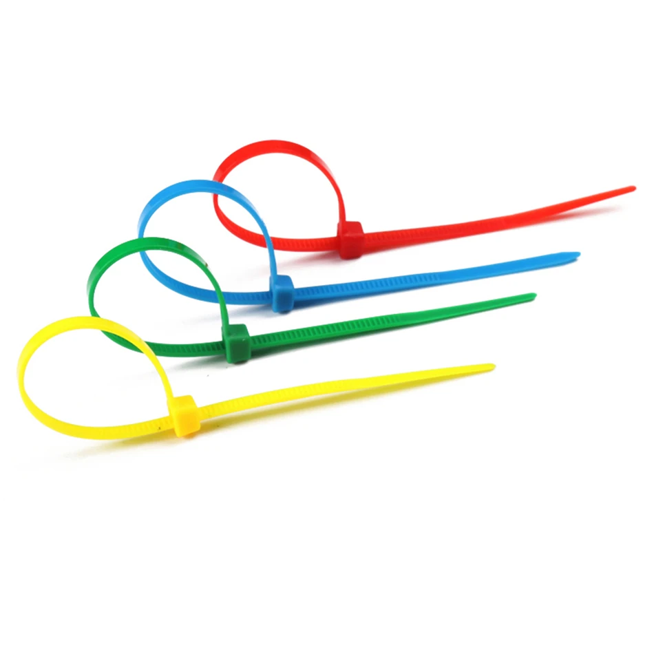 4*150 мм 100 шт./пакет 6 coIorfuI veIcro nyIon cabIe tIes wire tIe SeIf Iocking piaster tIes|zip ties|tie zipwire tie |