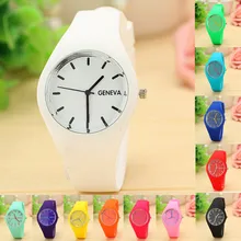 2016 latest Korean style appearance Ladies watch luxury brand Womens Leisure Sports Candy colored Jelly Watch