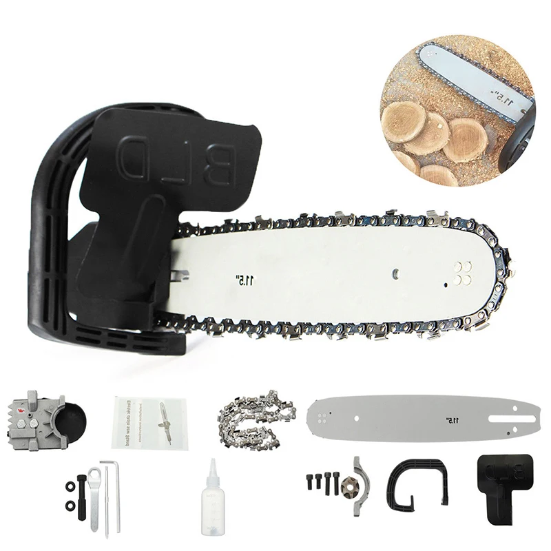 

Chain Saw Bracket Set Chainsaw Guide Bar Transfer Conversion Head For Angle Grinder