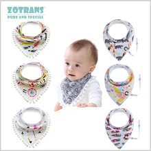 Детские слюнявчики для новорожденных Полосатый слюнявчик из мягкого хлопка шарф с треугольниками для малышей слюнявчик для младенца Полотенца 1 шт. 13 видов стилей