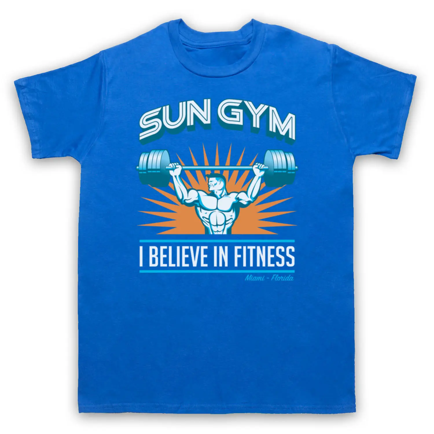 SUN GYM I BELIEVE IN FITNESS PAIN& GAIN, Мужская футболка, много цветов, Размеры S-5XL, крутая Повседневная футболка, мужская, унисекс, Новинка - Цвет: Королевский синий