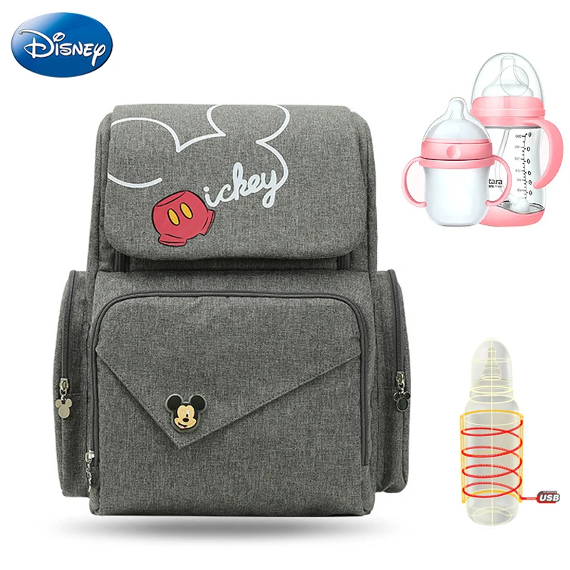  Disney New High-capacity Feeding Bottle Thermal Insulation Bags USB Oxford Cloth Diaper Storage Bac