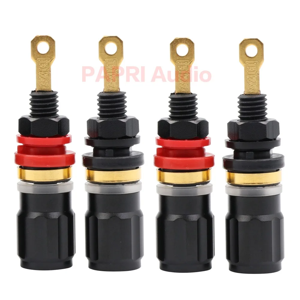 CZH 4pcs HIFI Audio Amplifier Speaker Binding Post Terminal Banana Plug Socket