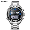 SINOBI – montre de Sport pour hommes, double affichage analogique numérique, rétro-éclairage LED, acier 316, chronographe, Quartz, étanche ► Photo 1/6