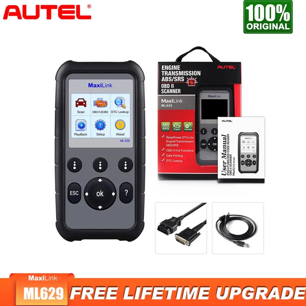 Autel MaxiLink ML629 диагностический автоматический диагностический инструмент OBD2 сканер код ридер ABS Airbag код ридер обновление autel ML619 AL619