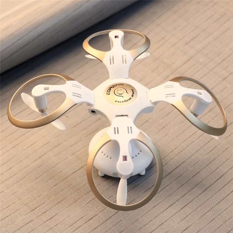 

White Color No Camera 2.4G UFO RC Ball Shaped Quadcopter MINI Pocket Foldable Drone Without For Children Adults Drop Ship 30#