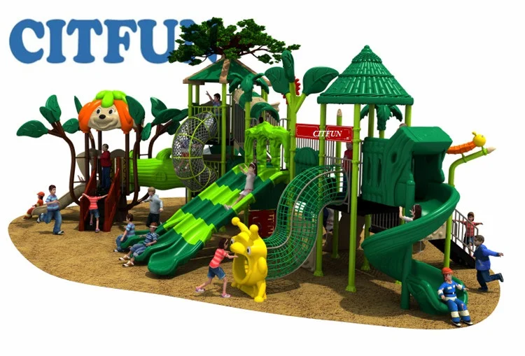 Jungle Theme Primary School Children's Outdoor Playground,slides For