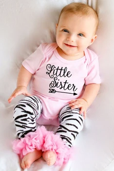

Little sister letter print baby Romper Short Sleeve Cute girl Clothes Summer baby girl jumpsuit Kids Baby Outfits Clothing