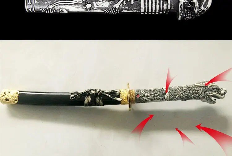 The Katana Tsuka Katana Resin handle Dragon handle Samurai knife accessories