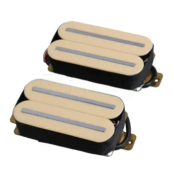 

Yibuy Electric Guitar Parts H11-1V-CR Dual Rail Double Coil Humbucker Pickup Set
