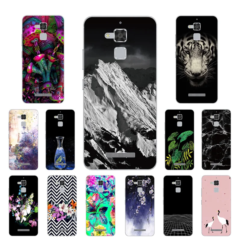 Cover for Asus Zenfone 3 Max ZC520TL Botanic Printing Case Silicon Coque ZenFone Deluxe ZS550KL Soft TPU Phone Bag |