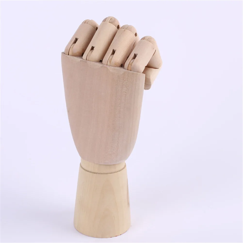 1PC Human Artist Model Wooden Hand Drawing Sketch Ornaments Mannequin Hand Movable Limbs Minatures Decor For Home Office Garden