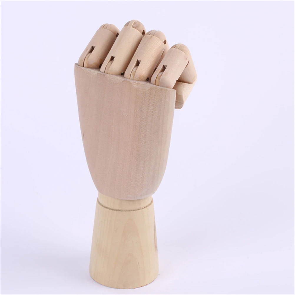 1PC Human Artist Model Wooden Hand Drawing Sketch Ornaments Mannequin Hand Movable Limbs Minatures Decor For Home Office Garden