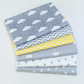 

6pcs/lot 50x40cm 100% Cotton Fabric quilting Baby Cloth Kids bedding patchwork tissue home Textile Sewing fabric
