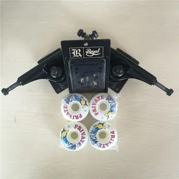

Quality Skateboard Trucks and wheels Mixed Blank 5" Trucks & 51 or 52mm Wheels Plus Royal Riser Pads for Complete Skateboard
