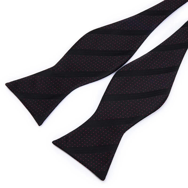 LH-2001 Hi-Tie Роскошный Шелковый тканый мужской галстук-бабочка черный галстук-бабочка платок Hanky запонки костюм свадебный галстук