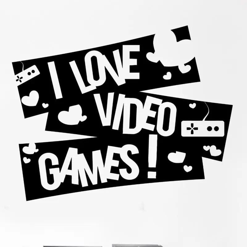 Gamer Decal Gaming Posters Gamer vinilo Wall Decals Parede Decor Mural etiqueta engomada del juego de video