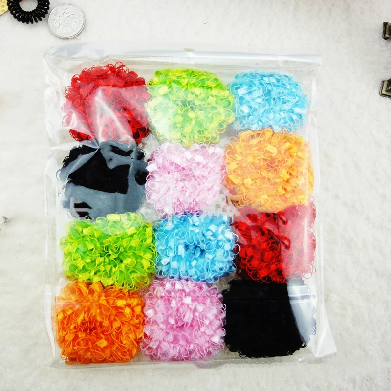 12pcs Children Hair Accessories Colorful Hair Ring Tie Holder Baby Hair Band Women scrunchy Gum Girls Elastics Headband