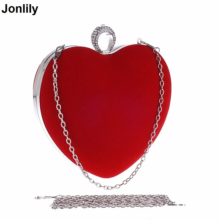 Jonlily роскошное кольцо на палец со стразами в Форме Сердца Клатчи элегантные